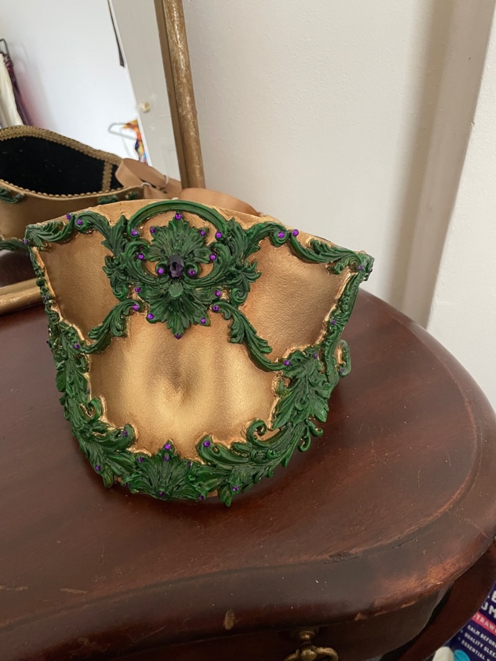 Gold and Green Ornate Decorative corset